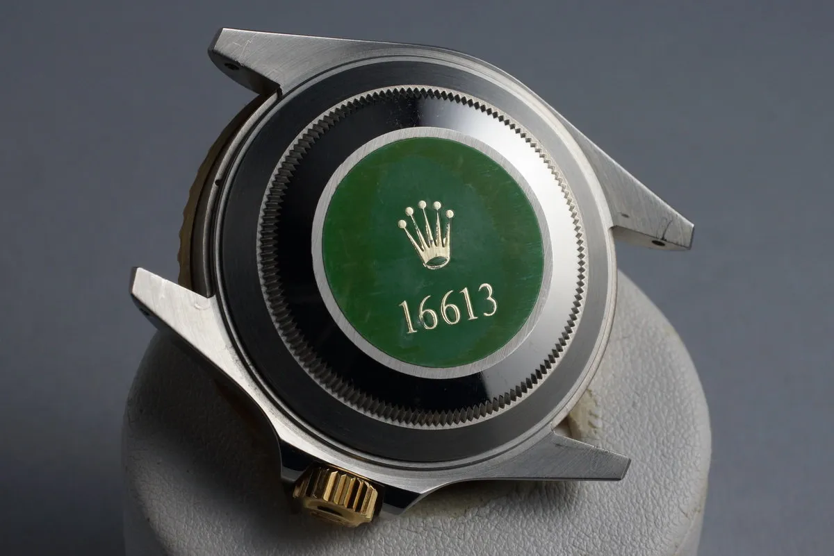 1991 Rolex Two Tone Blue Submariner 16613 UNPOLISHED