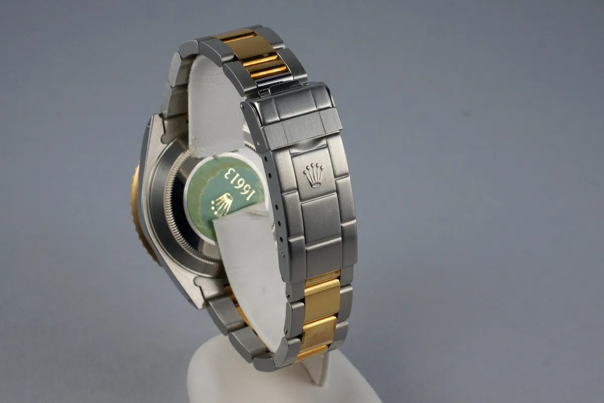 1991 Rolex Two Tone Blue Submariner 16613 UNPOLISHED