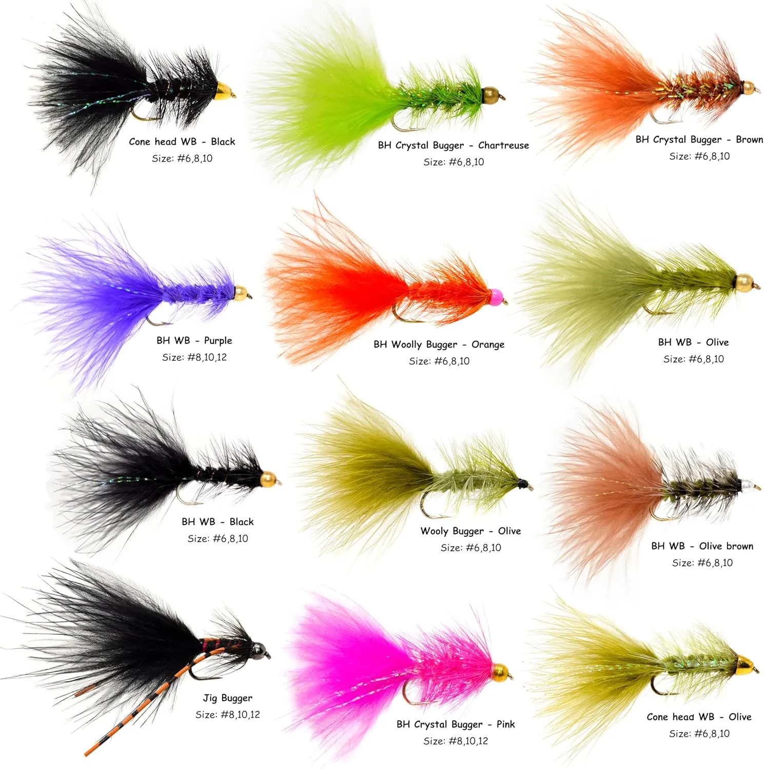 24/36/50/66 Premium Hand Tied Fly Fishing Flies Assortment | Waterproof Fly Boxes | Dry, Wet, Nymphs, Streamers, Wooly Buggers, Terrestrials | Trout, Bass Lure Set, Kit, Gift