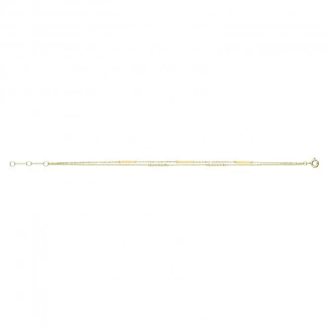 9ct Yellow Gold Multi Bar Bracelet BR638
