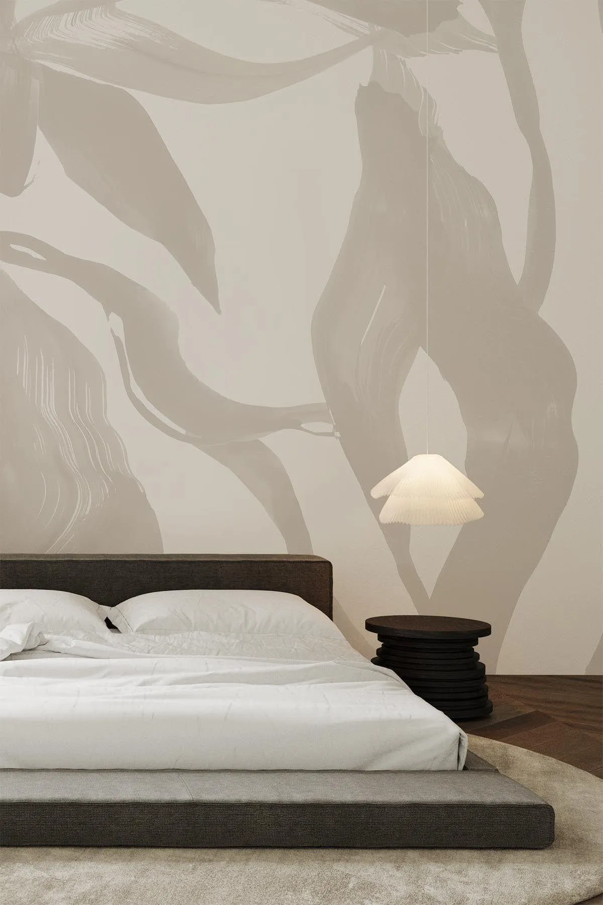 Abstract Leaf Pale Beige
