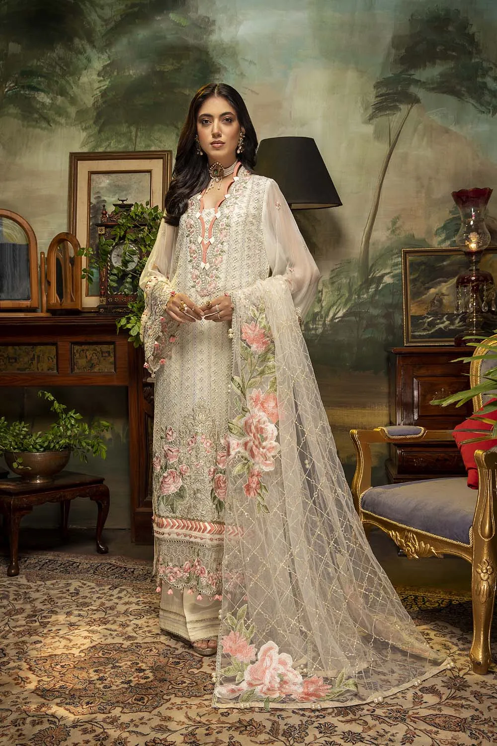 Adan's Libas Guzarish Chiffon Collection Chapter 2 – Ivory Bliss