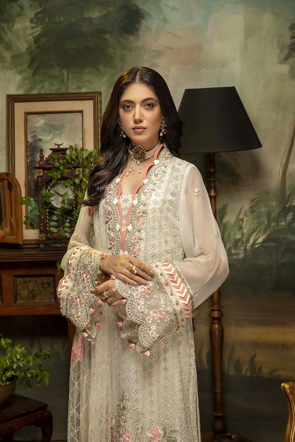 Adan's Libas Guzarish Chiffon Collection Chapter 2 – Ivory Bliss