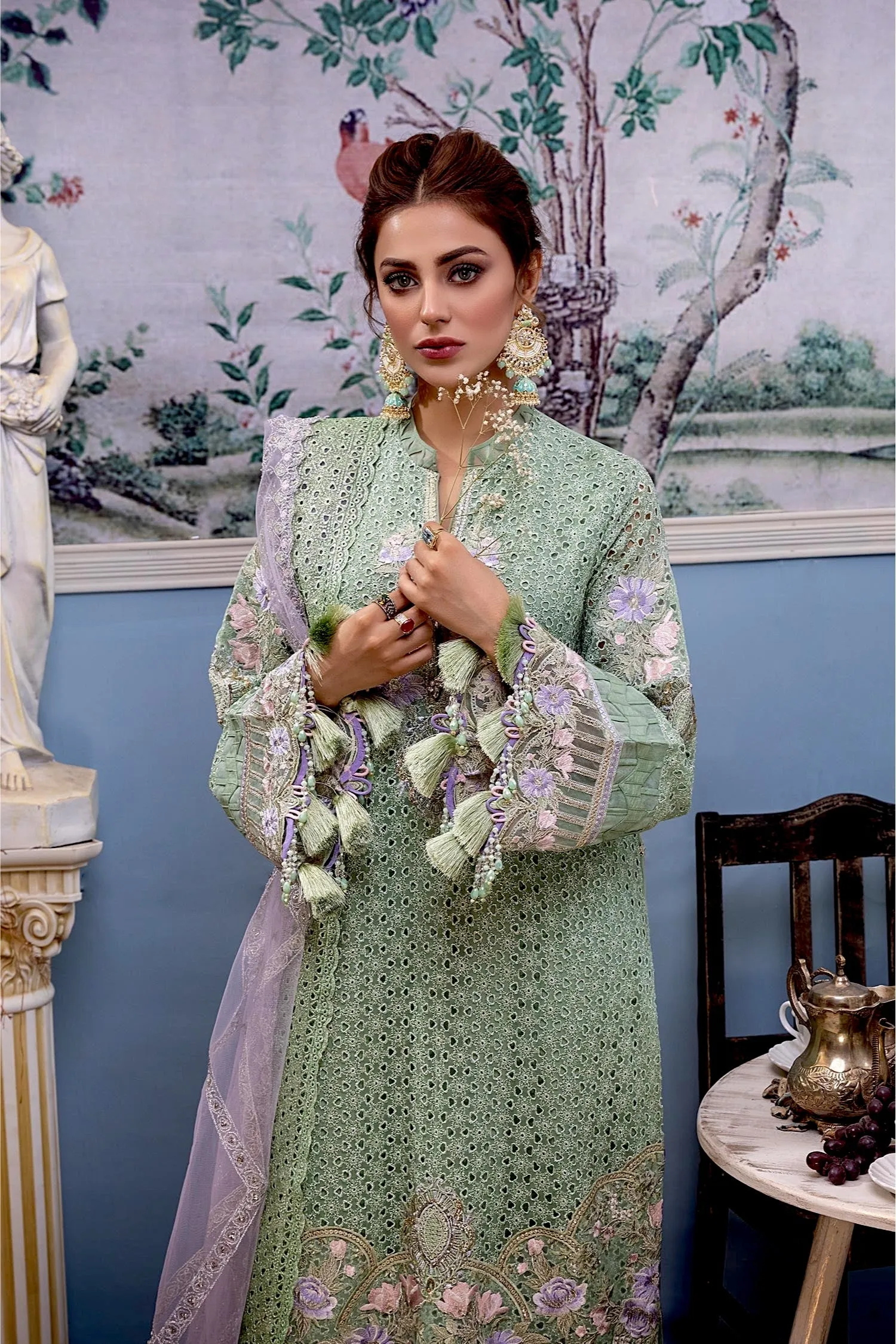 Adan's Libas Melodic Formal Chiffon Collection – Aster Azure