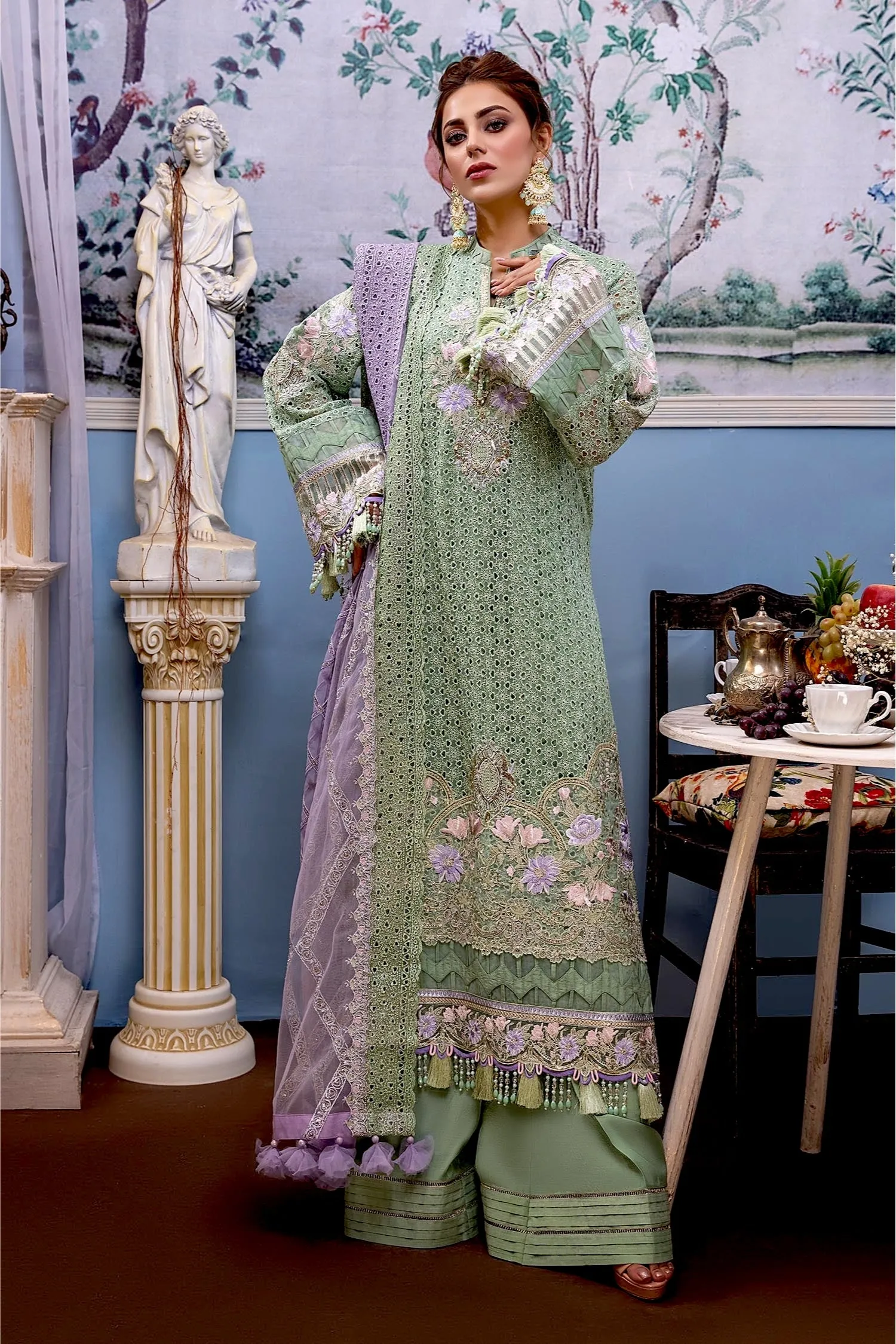 Adan's Libas Melodic Formal Chiffon Collection – Aster Azure