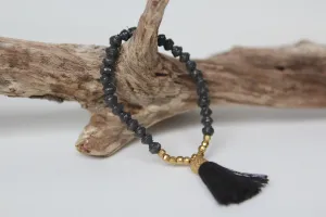 Ajuna Bracelet - Tassel Black