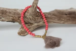Ajuna Bracelet - Tassel Pink