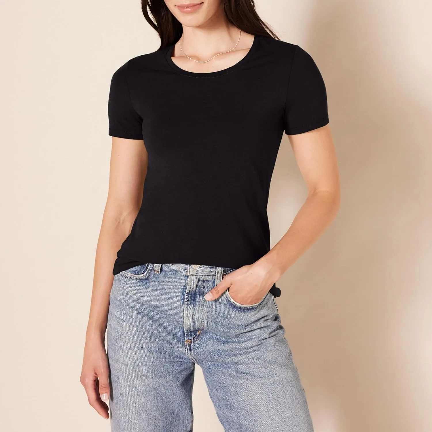 Amazon Essentials Women's Classic-Fit Short-Sleeve Crewneck T-Shirt, Multipacks