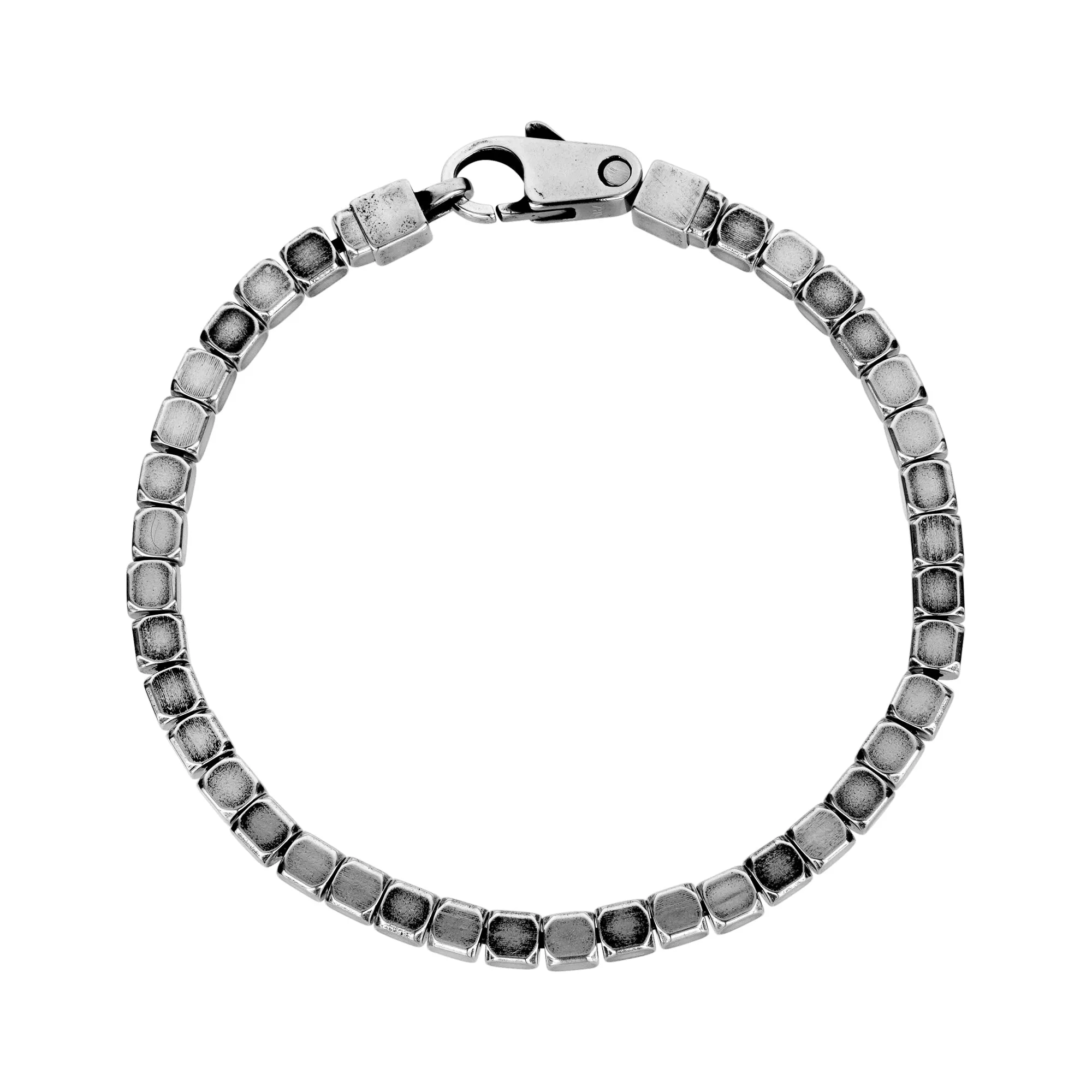 Antiqued Square Link Bracelet