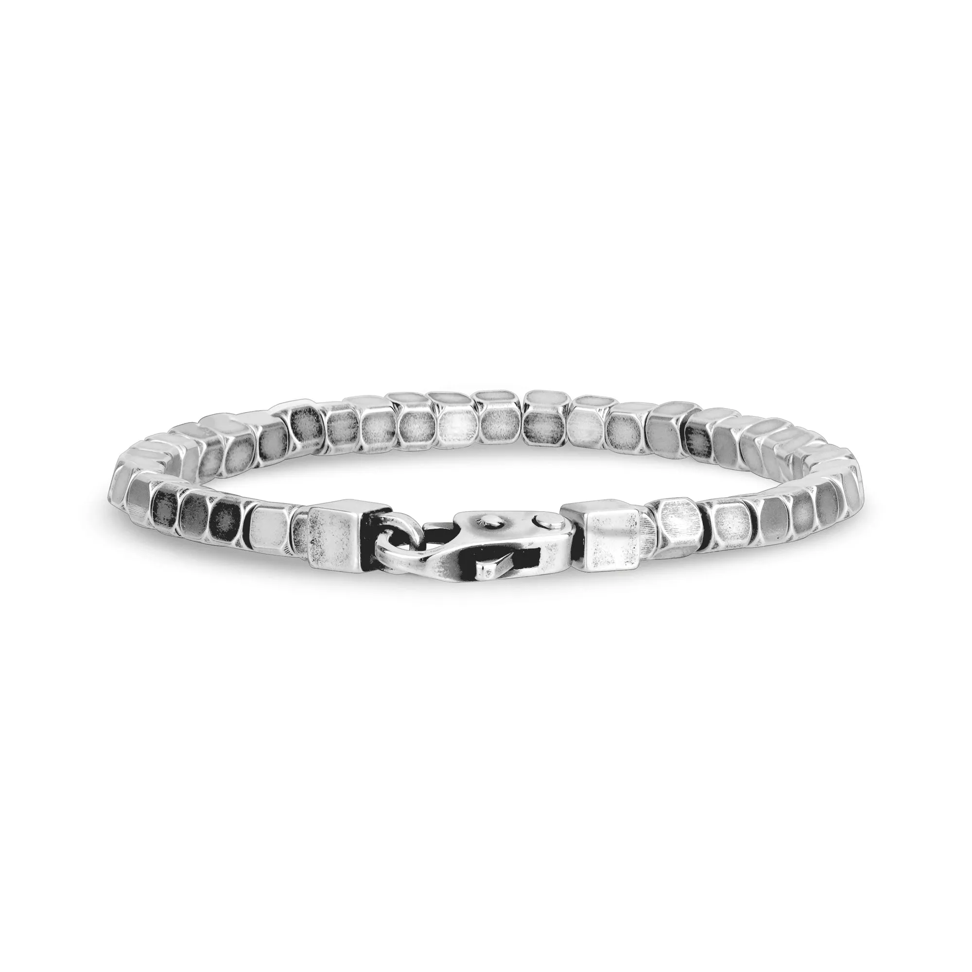 Antiqued Square Link Bracelet