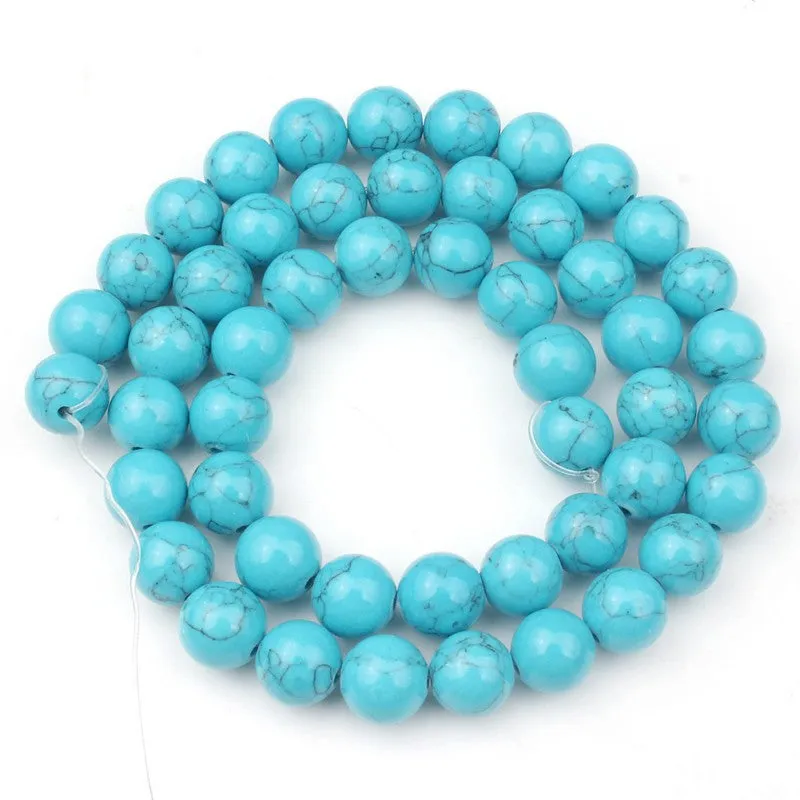 Artificial Turquoise Beads for DIY Jewelry Making  Multiple Sizes