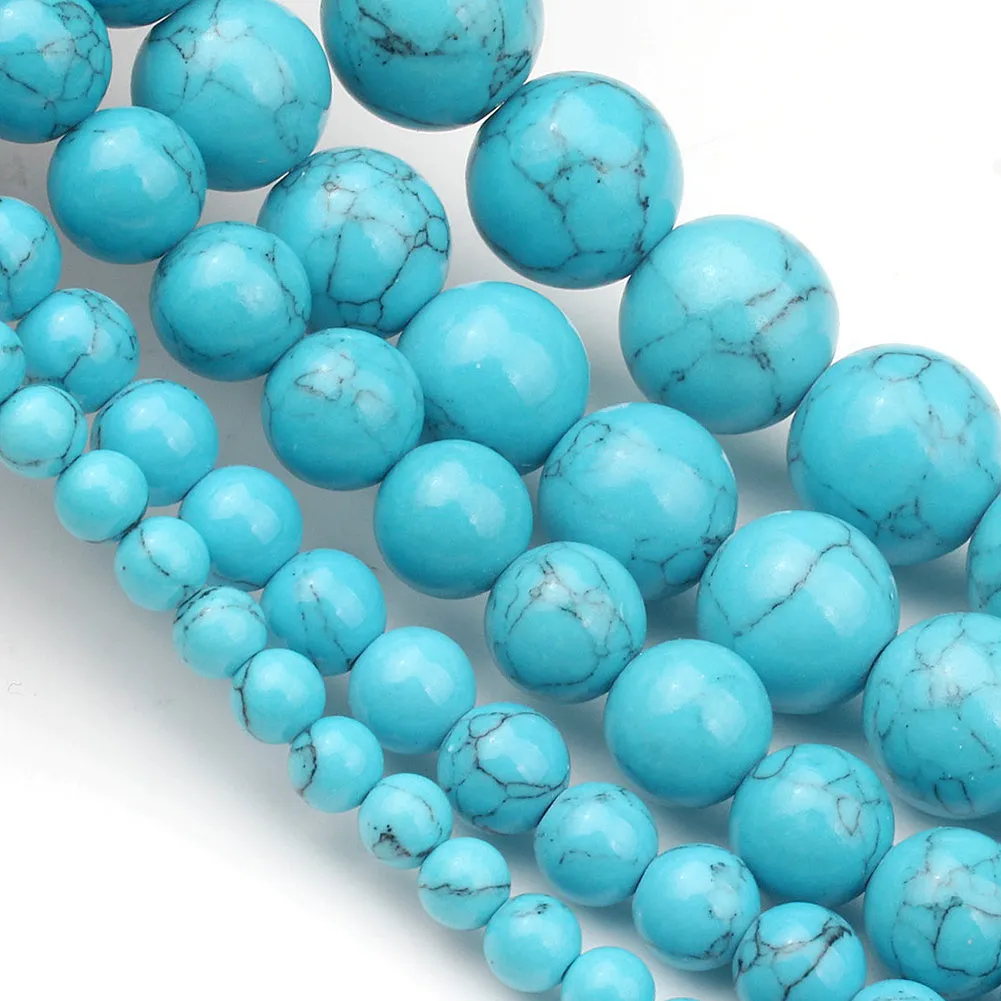 Artificial Turquoise Beads for DIY Jewelry Making  Multiple Sizes