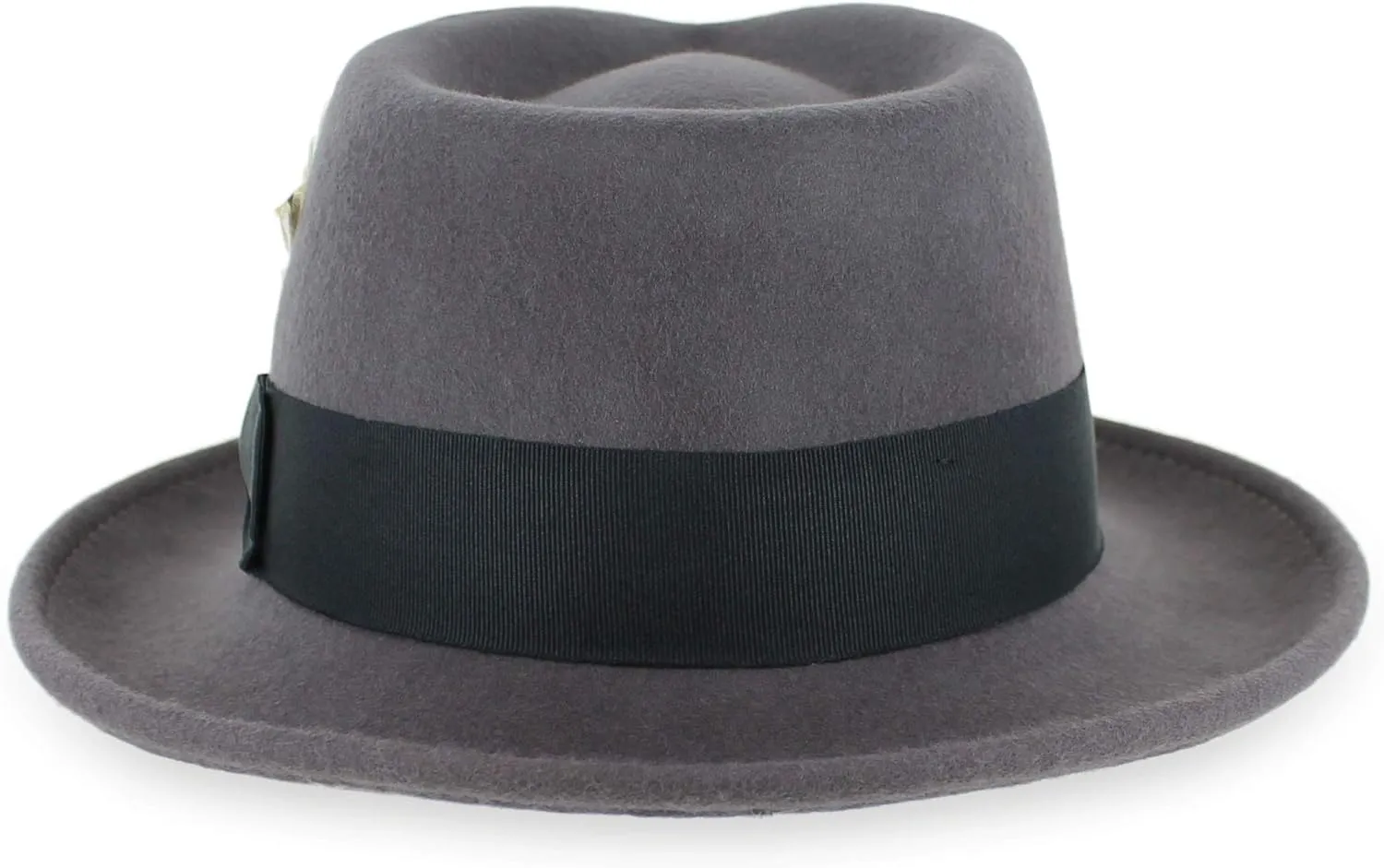 Belfry Gangster 100% Wool Stain Resistant Crushable Dress Fedora in Black Grey Navy Brown Pecan