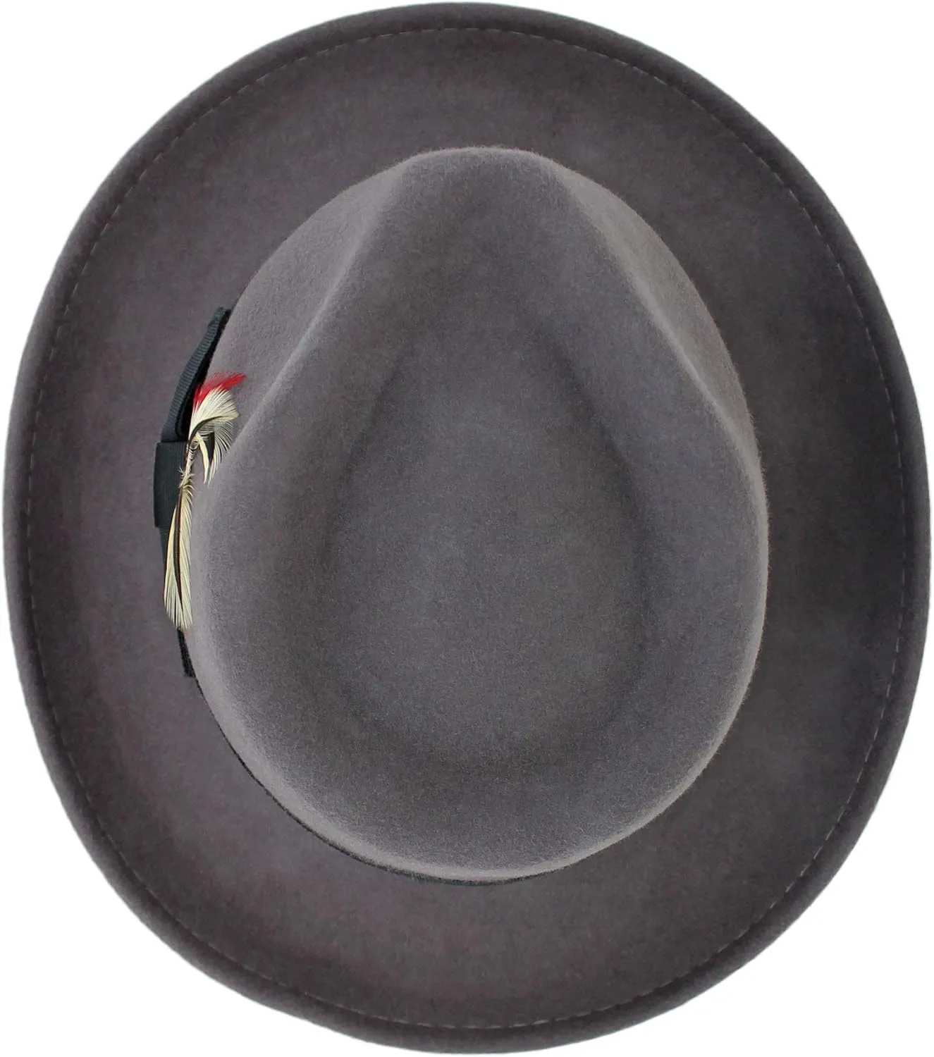 Belfry Gangster 100% Wool Stain Resistant Crushable Dress Fedora in Black Grey Navy Brown Pecan