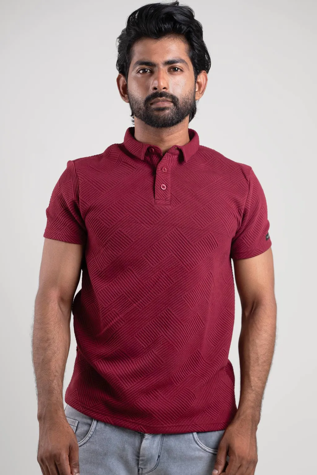 Boldman Red Polo Tshirt  For Men