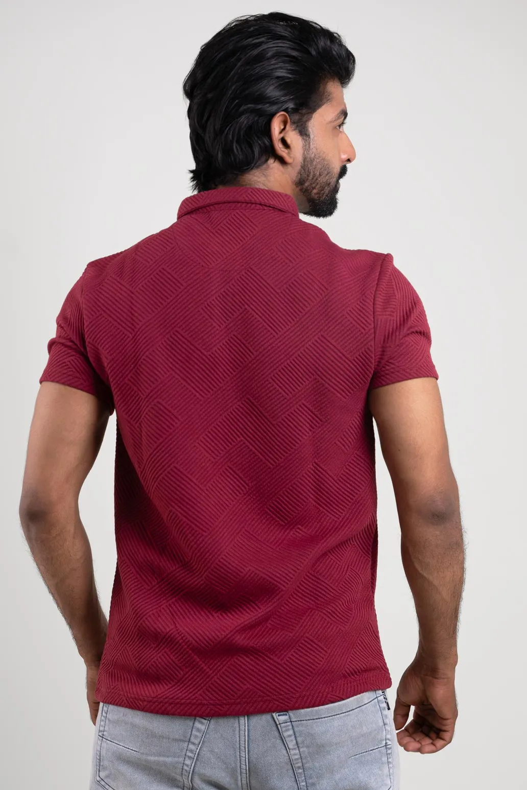 Boldman Red Polo Tshirt  For Men