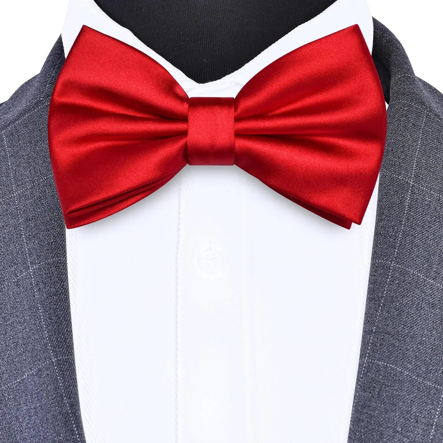 Branduce Solid Color Pre-tied Bow Tie Quality Adjustable Bowtie for Men Party Wedding