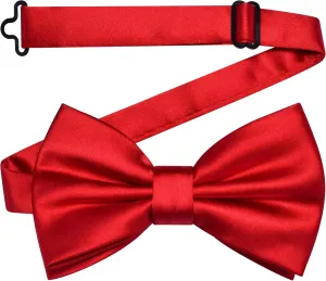 Branduce Solid Color Pre-tied Bow Tie Quality Adjustable Bowtie for Men Party Wedding