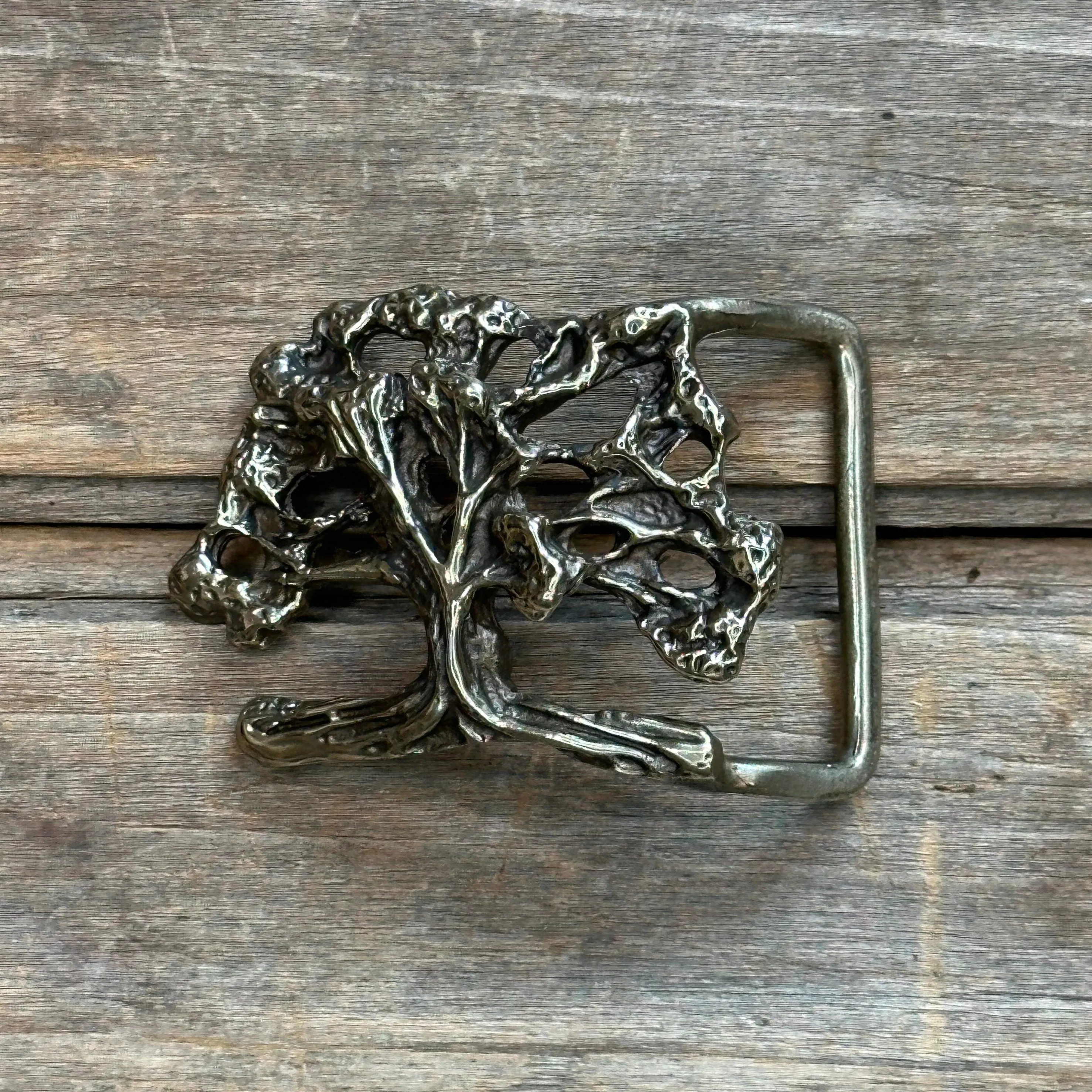 Brass Baobab Tree Indiana Metal Craft Belt Buckle