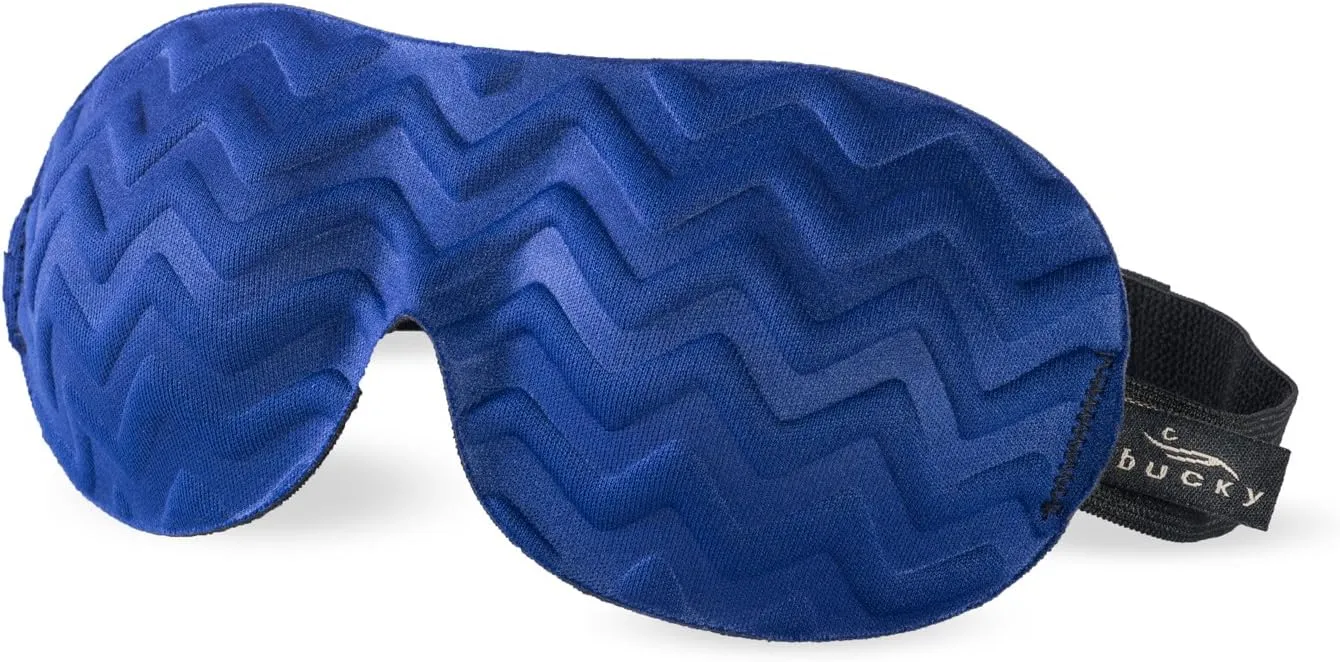 Bucky Ultralight Travel & Sleep Chevron Eye Mask, Navy, One Size