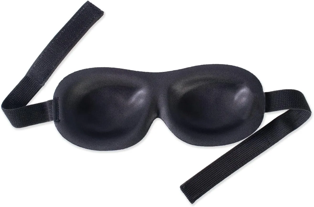 Bucky Ultralight Travel & Sleep Chevron Eye Mask, Navy, One Size