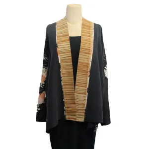 Catherine Bacon Kimono, Kyoko Gardens, Black/Cream/Peach