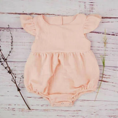 Cotton Newborn Onesie and Bonnet Set