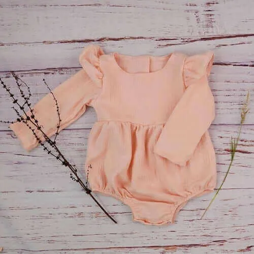 Cotton Newborn Onesie and Bonnet Set