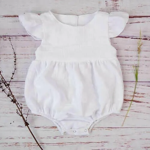 Cotton Newborn Onesie and Bonnet Set