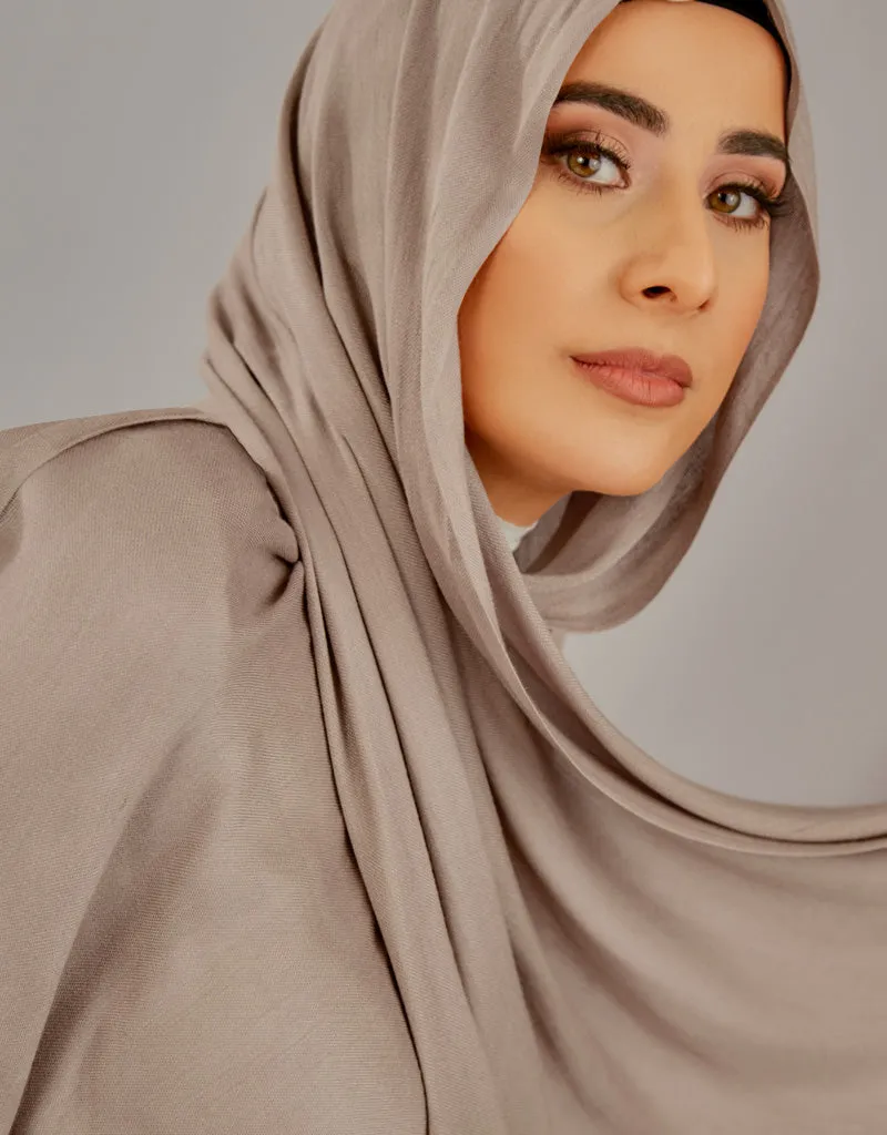 Cotton Tassel Twisted Shawl - Shades of Grey