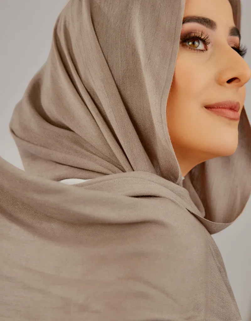 Cotton Tassel Twisted Shawl - Shades of Grey