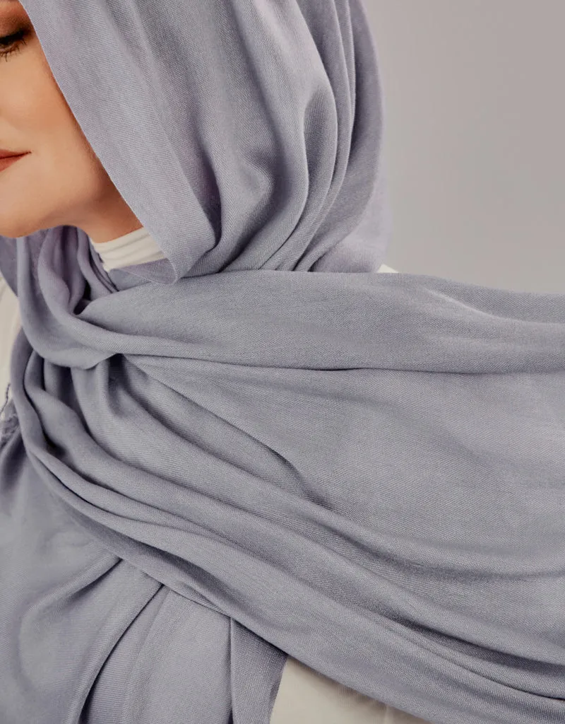 Cotton Tassel Twisted Shawl - Shades of Grey