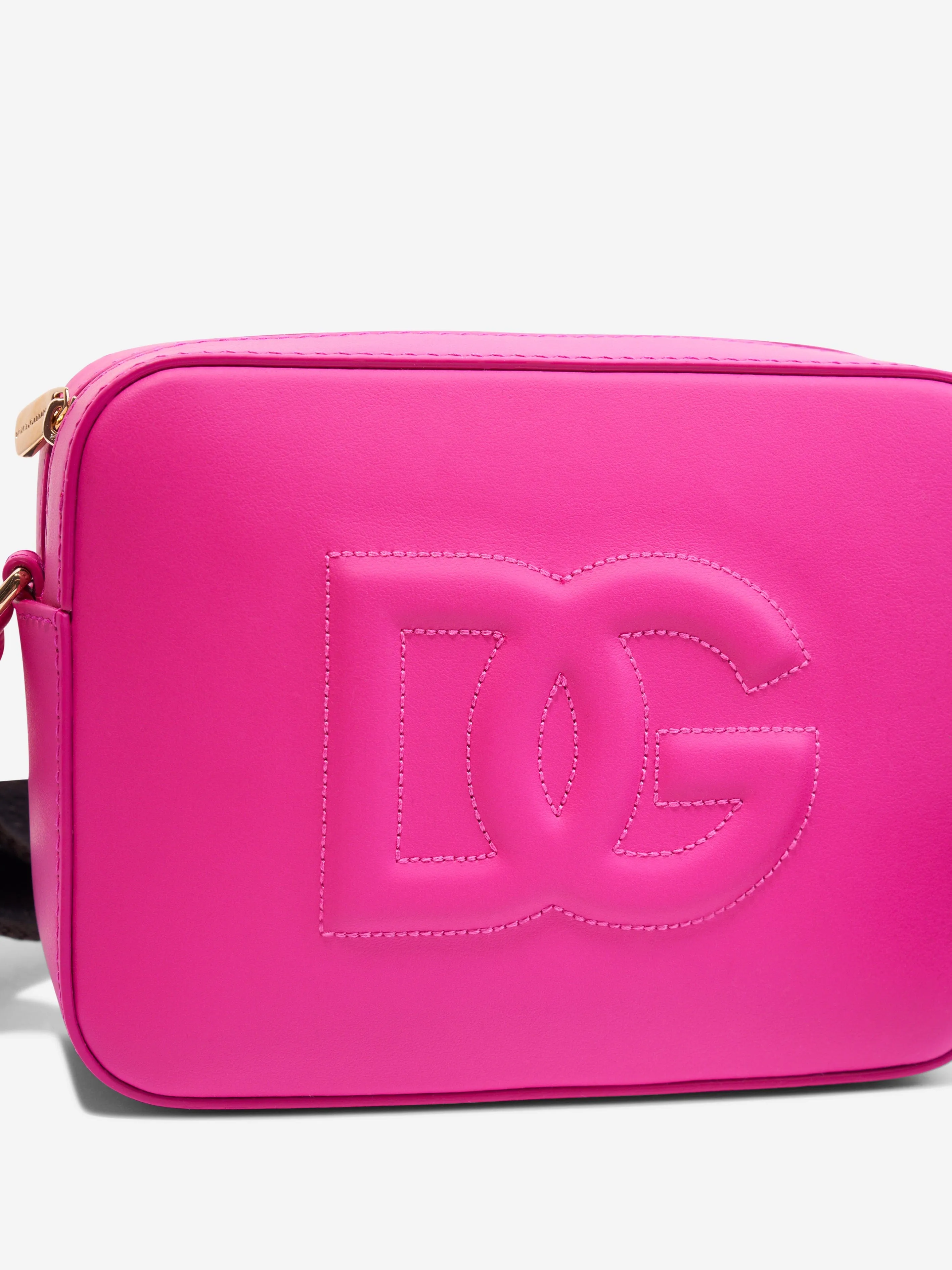 Dolce & Gabbana Girls Leather Logo Bag in Pink
