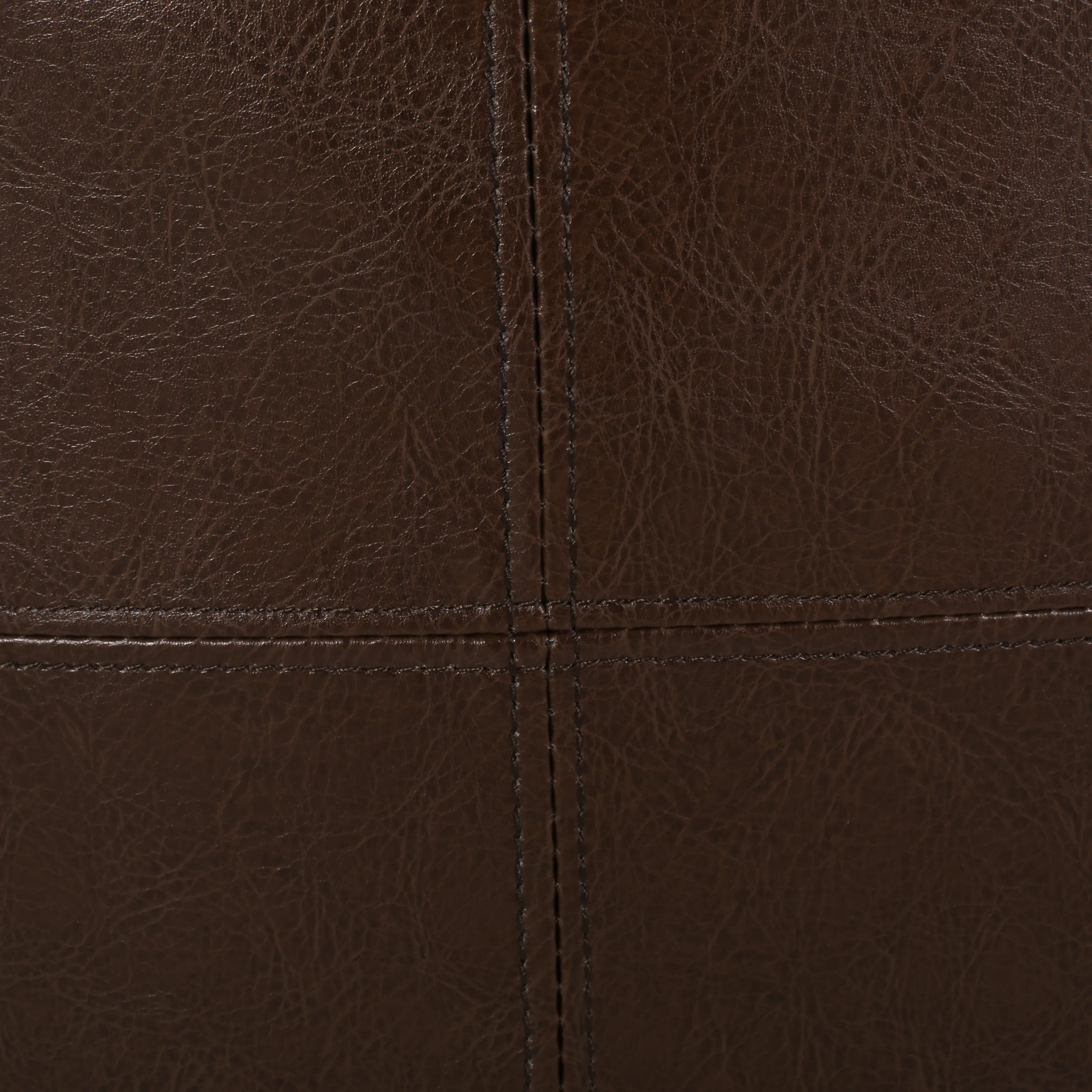 Dored Faux Leather Upholstered Ottoman