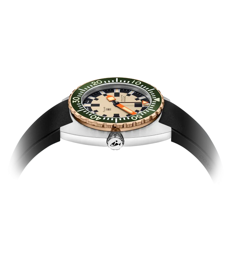 DOXA Army Bronze Bezel Rubber Strap Black - 785.60.031.10