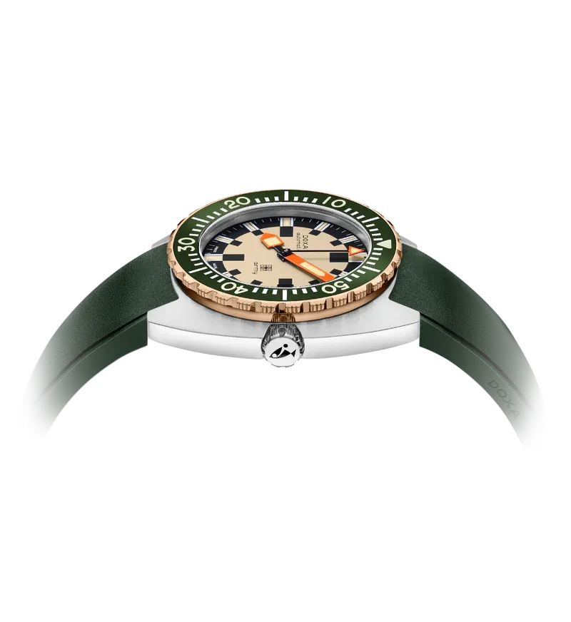 DOXA Army Bronze Bezel Rubber Strap Green - 785.60.031.10