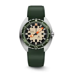 DOXA Army Stainless Steel Bezel Rubber Strap Green - 785.10.031G.10