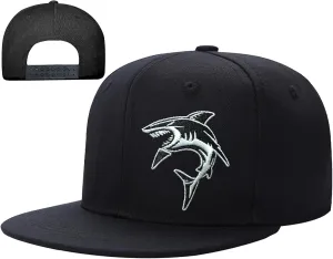 Embroidery Flat Bill Brim Hats for Men Fitted hat Black Baseball Hats for Men
