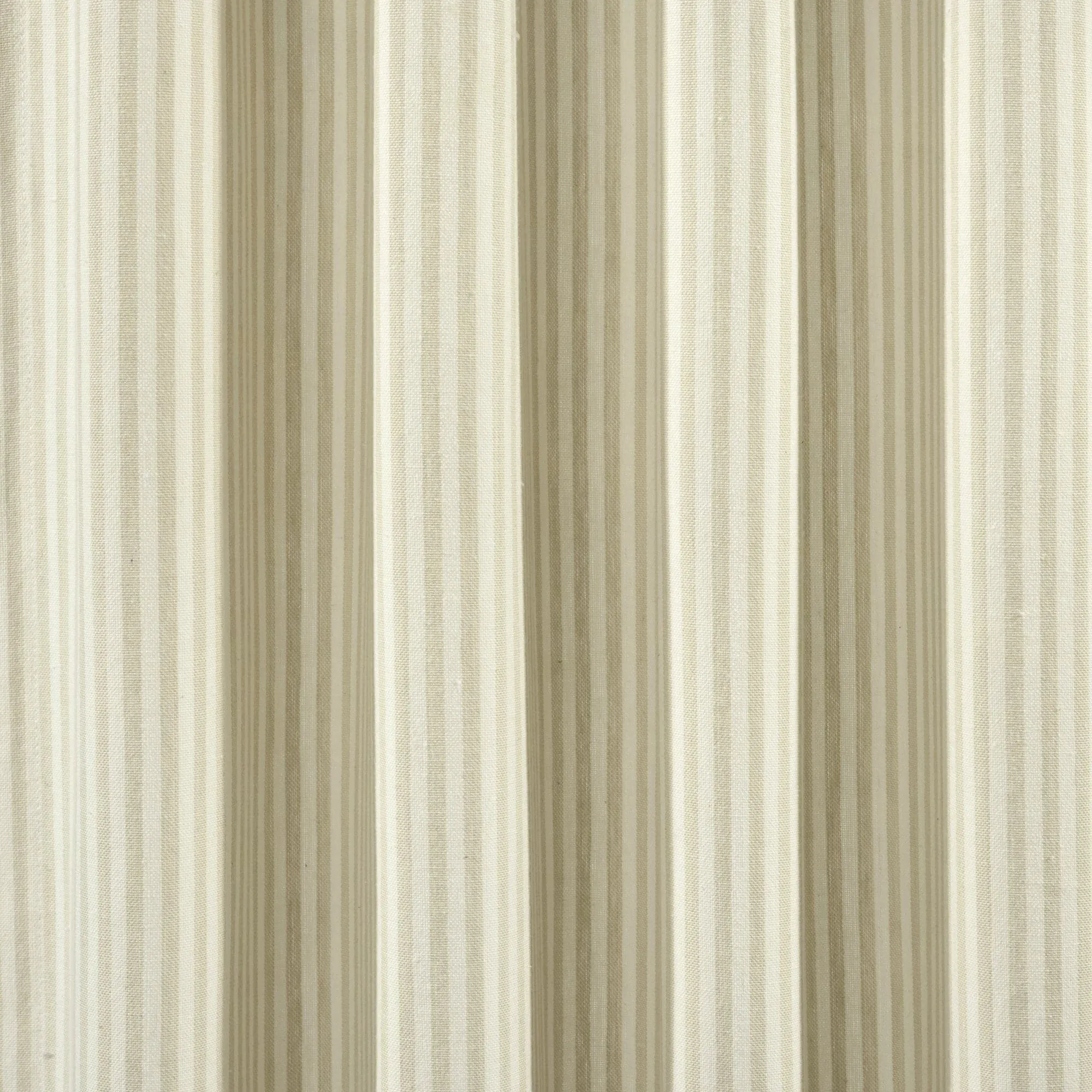 Farmhouse Vintage Stripe Recycled Cotton Window Curtain Panel Set