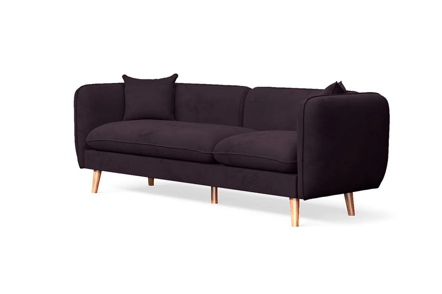 Florence 3 Seater Sofa Purple Velvet