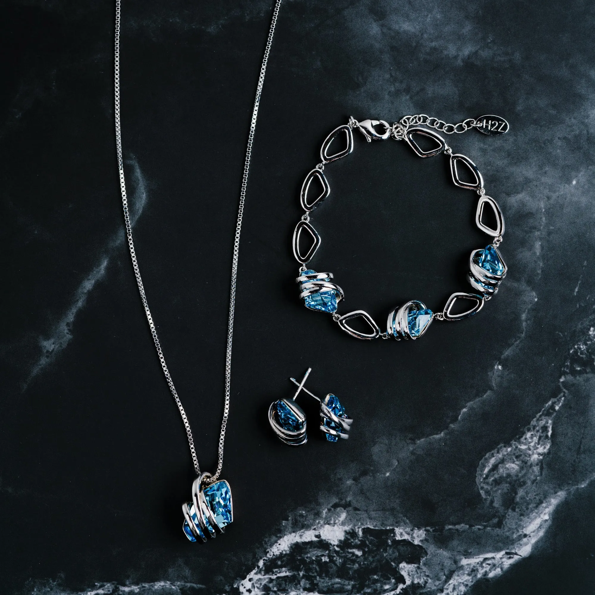 Galactic Rhodium Austrian Element Bracelet