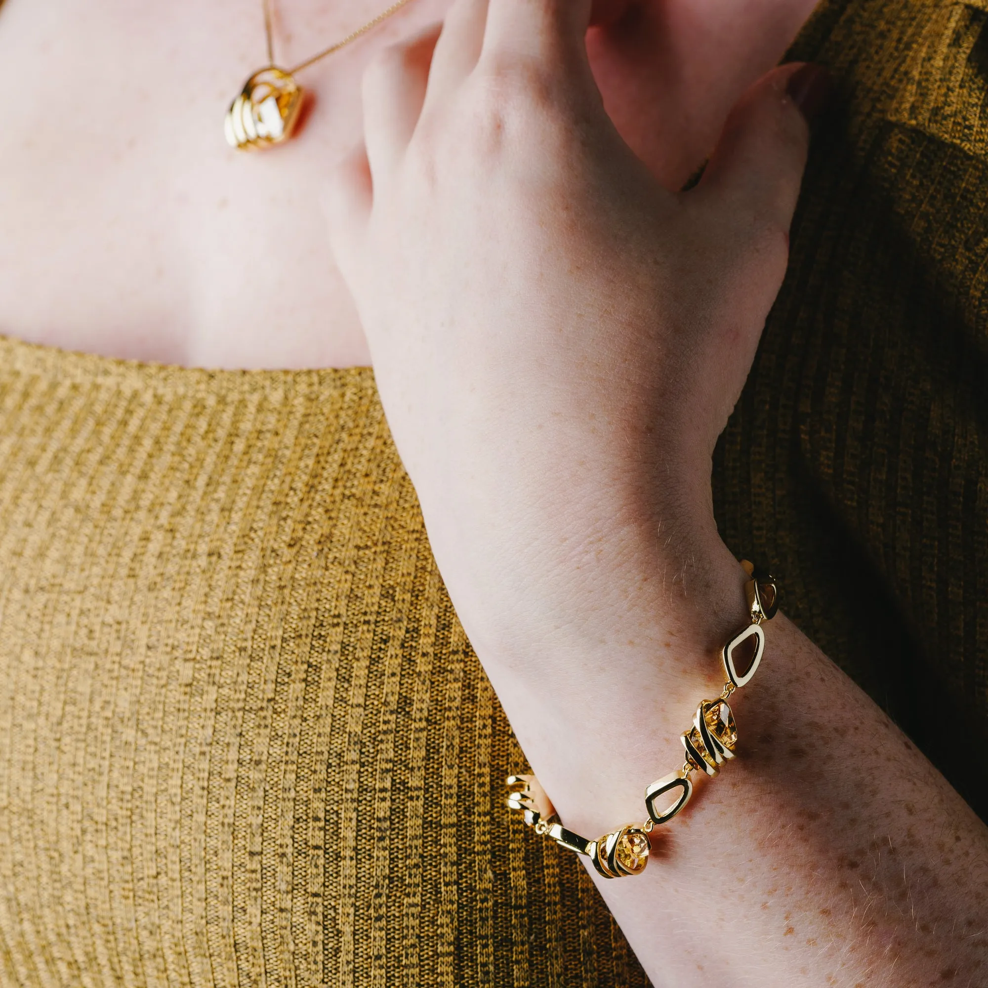 Galactic Rhodium Austrian Element Bracelet