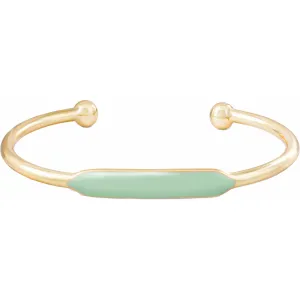 Gold Enamel Bangle Bracelet