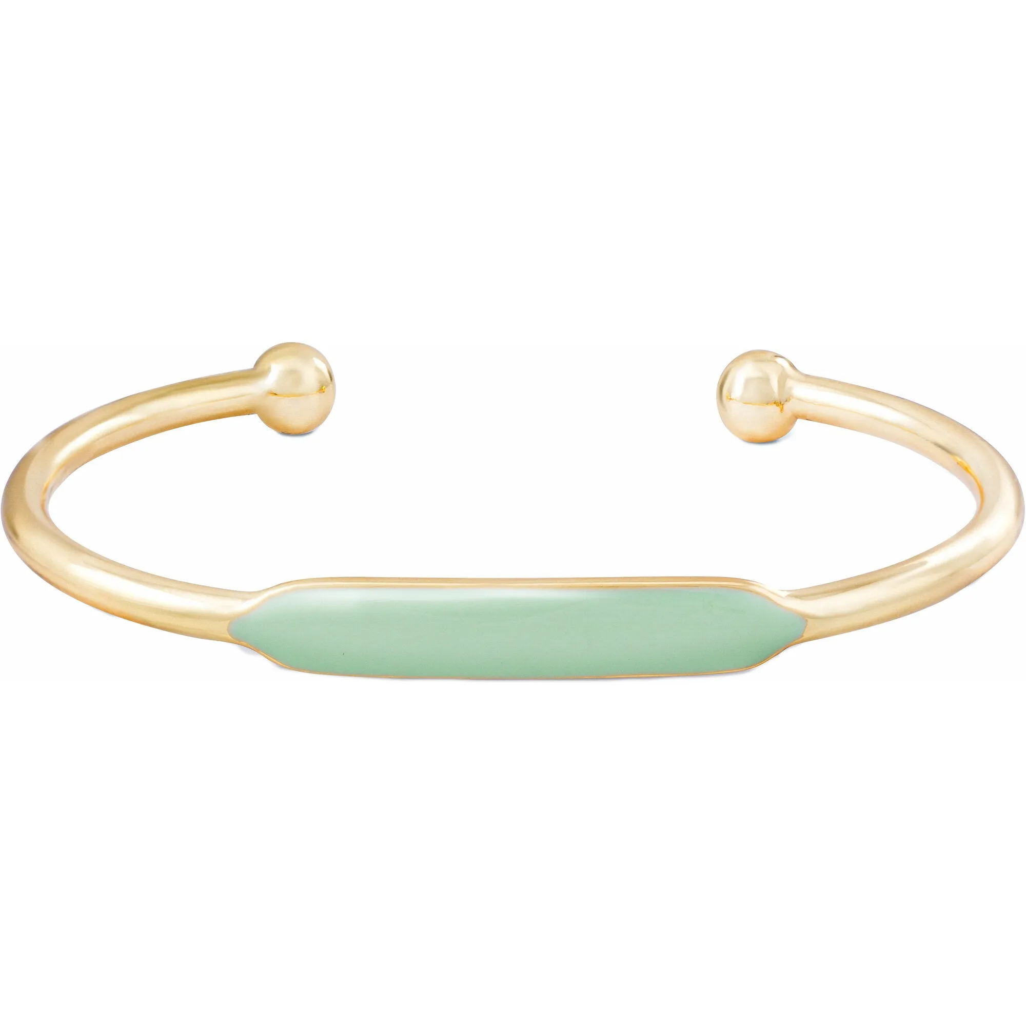 Gold Enamel Bangle Bracelet