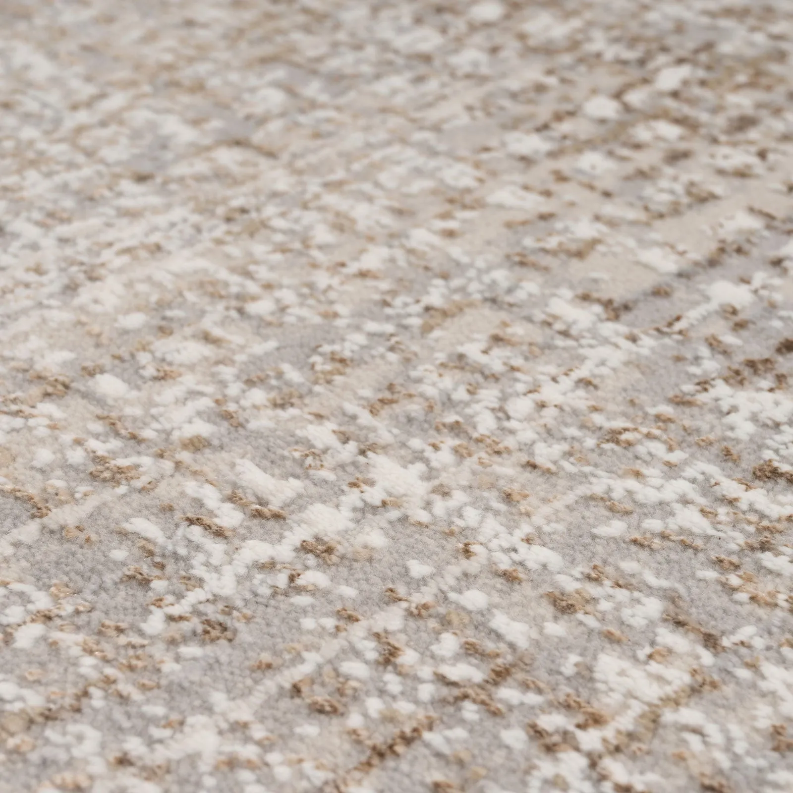 Golden Abstract Runner Rug