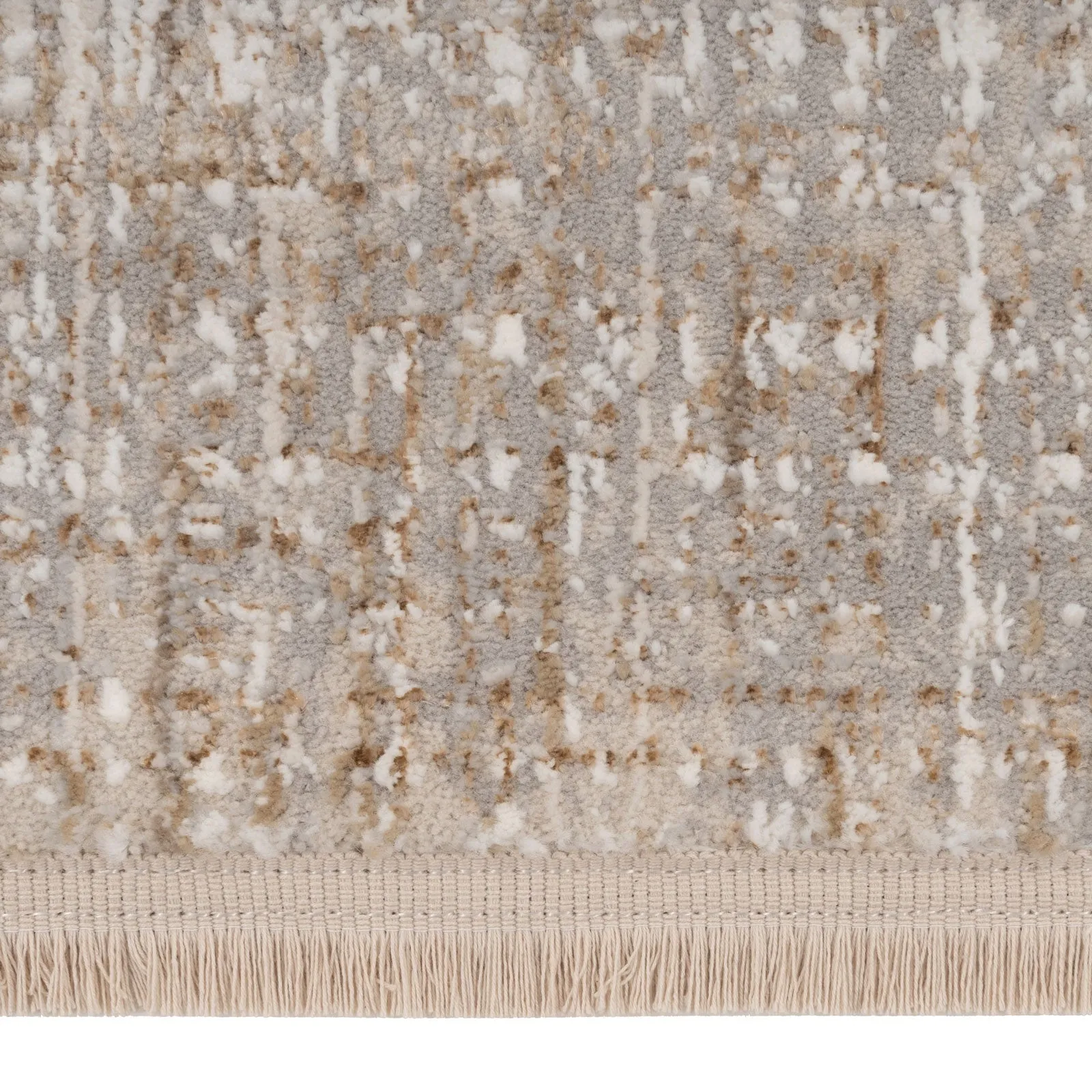 Golden Abstract Runner Rug