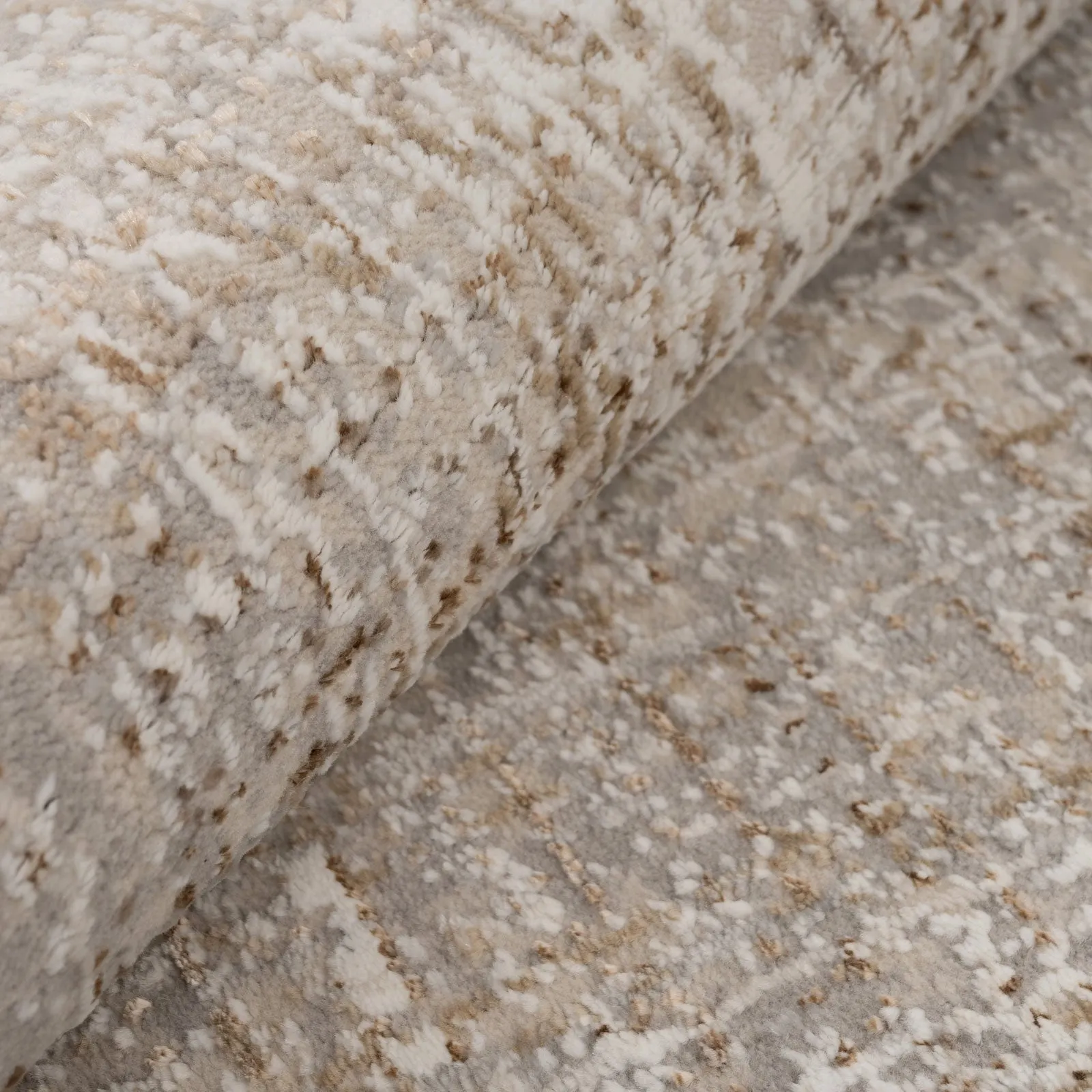 Golden Abstract Runner Rug