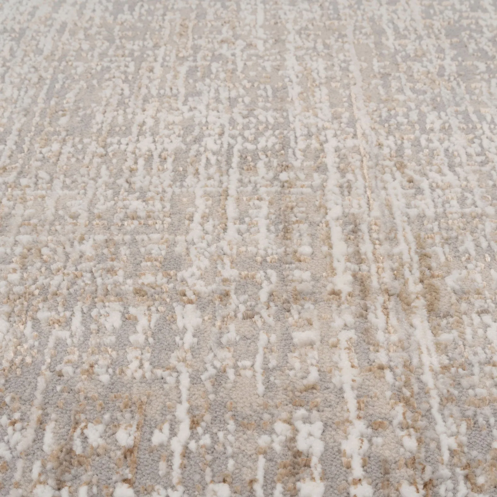 Golden Abstract Runner Rug