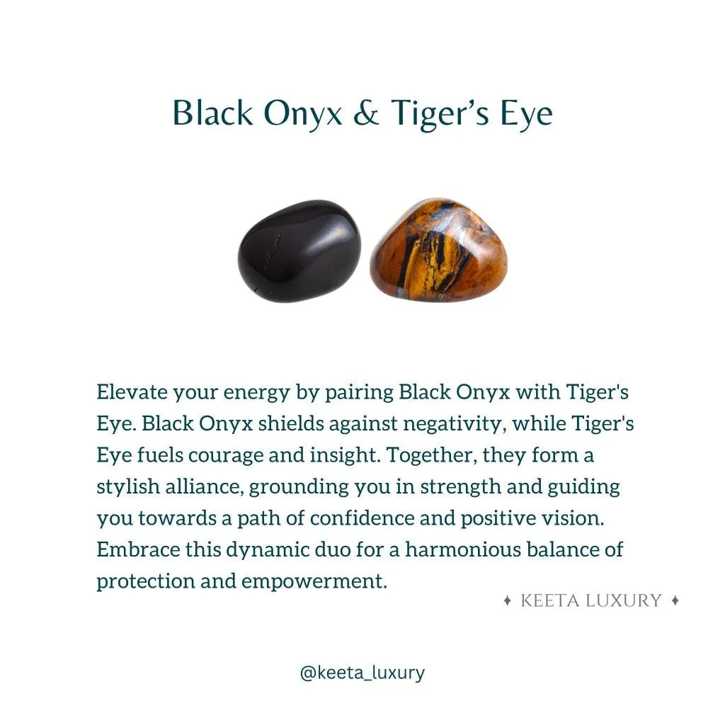 Golden Eclipse  - Tiger Eye & Black Onyx Bracelet
