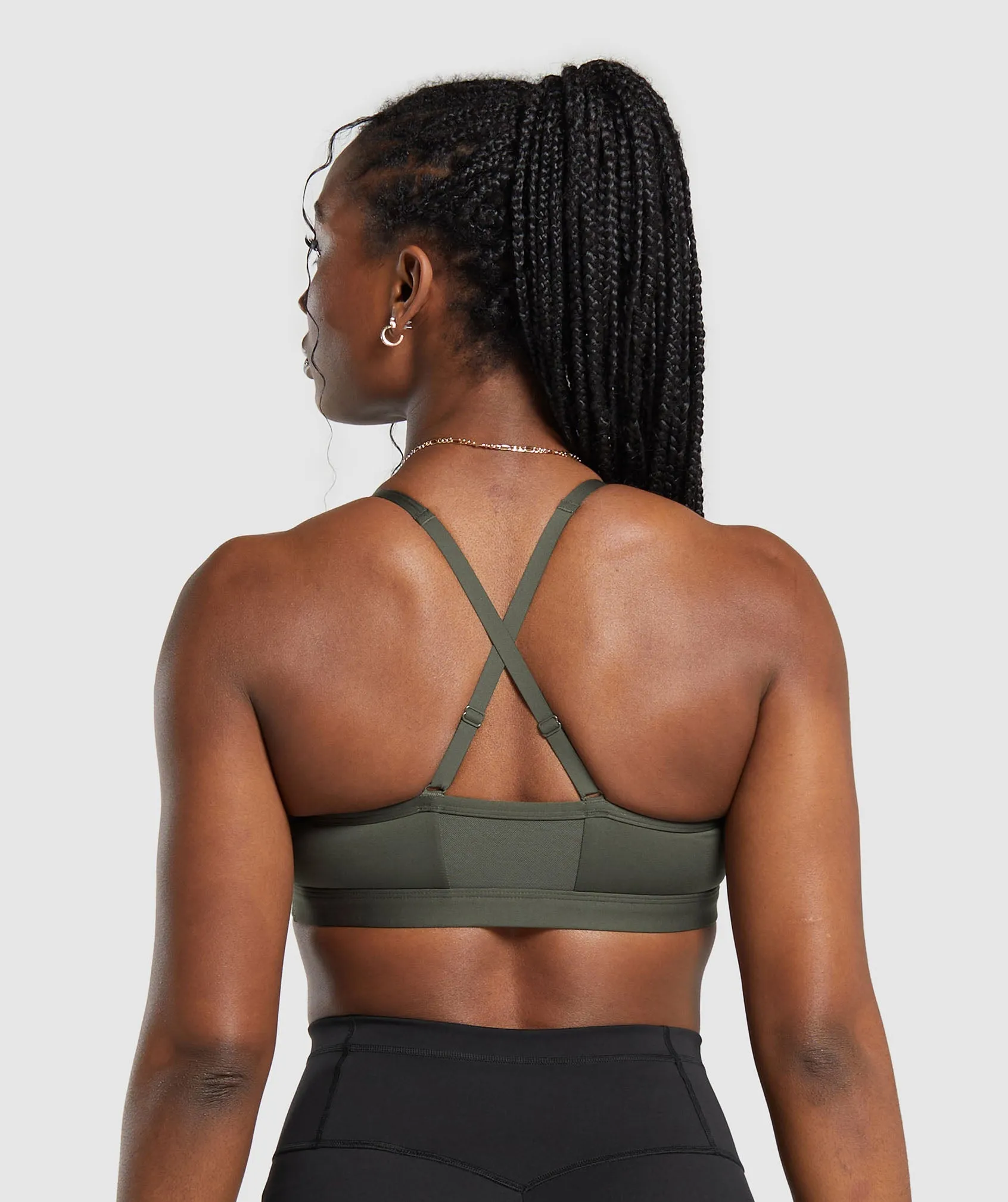 Gymshark Ruched Sports Bra - Strength Green